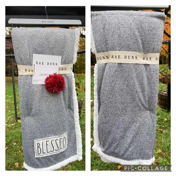 Rae Dunn Other New Rae Dunn Blessed Plush Sherpa Throw Blanket